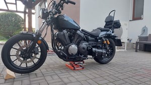 VEVOR Hydraulischer Motorradhebebühne 158,8 kg Dirt Bike Scherenheber Ständer, Ohne Sattel, Ohne Rollenablage Kunden-Foto 1