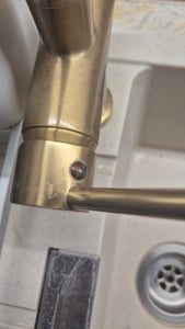 KLARWERK® Felix | ausziehbare 3-Wege Armatur Edelstahl Silber matt | Filter Trinkwasser Wasserhahn Küche | Osmose Mischbatterie L-Auslauf 3 Anschlüsse Kunden-Foto 2