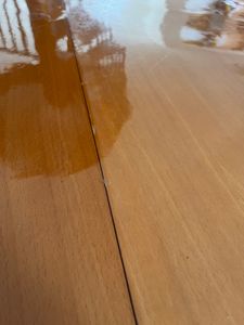 Tischdecke Klara 0,3mm Wachstuch PVC abwaschbar Durchsichtig Transparent 220x140cm Schnittkante Kunden-Foto 1