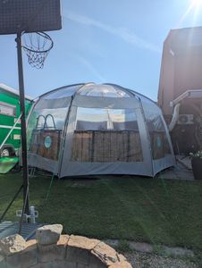 Tenda copertura piscina 600x600x295 B58612 53387 Foto del cliente 3