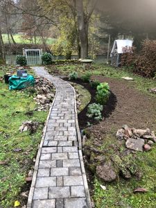 LZQ Metall Rasenkante 10m, 100x15cm hoch Mähkante Beeteinfassung Beetumrandung Wegbegrenzung,Rost Kunden-Foto 4