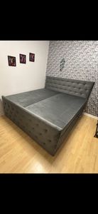 Masseno Boxspringbett FONDI 180x200 cm Komplett-Set mit Bonell Matratze und Topper, Polsterbett mit Bettkästen -Beige, CASABLANCA 04 Kunden-Foto 6