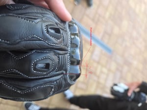 PROANTI Motorradhandschuhe Racing Leder Motorrad Handschuhe Rot Kunden-Foto 4