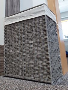 SONGMICS Wäschekorb, mit Griffen, faltbar, Wäschesack herausnehmbar, 90 L Kunden-Foto 1
