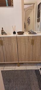 LITTLE TREE WAY TO ORIGIN Schuhschrank, 20 Paar,  6-stöckig moderner Schuhschrank mit Türen, freistehend Schuh-Organizer für Wohnzimmer, Weiß/Braun Kunden-Foto 1