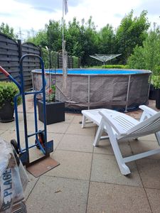 Mountfield Schaukel Metallgestell Teak Natur 3,05 x 0,76 m Kunden-Foto 5