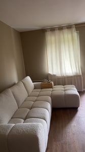 Moebelfest Lusso Ecksofa L-Form Rechtsseitig Creme Teddy-Bouclé Kunden-Foto 6