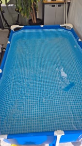 INTEX 28271NP Frame Pool 260x160x65 cm Gartenpool rechteckig mit Metallrahmen Kunden-Foto 1