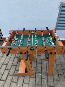 COSTWAY 4 w 1 – stół do piłkarzyków, stół wielofunkcyjny z piłkarzykami, bilardem, tenisem stołowym i air hockeyem, zestaw stołów do gier dla dzieci i dorosłych 125 x 97 x 83 cm Zdjęcie produktu od klienta nr 9