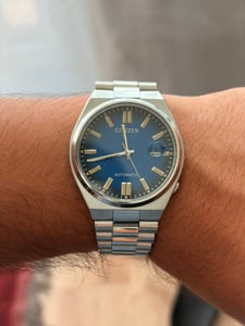 Herrenuhr CITIZEN Tsuyosa Automatic NJ0151-88L, Silber / Dunkelblau Kunden-Foto 2