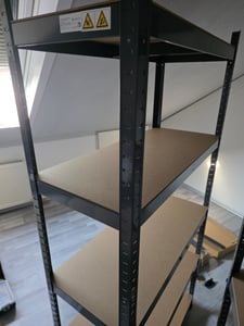 Juskys 3er Metall Regalsystem Basic - 1 Eckregal & 2 Lagerregale - 2625 kg - Grau Kunden-Foto 1