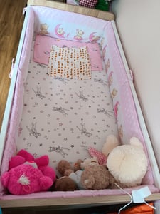 PRIMAWELA Nestchen 420 cm Bettumrandung Babybett Baby Kinder Nest Kopfumrandung 28. Wolken Kunden-Foto 1