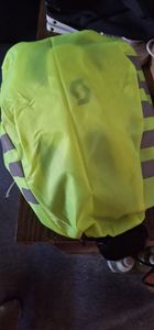 2x Regenschutz Fahrradhelm Neon Gelb Helmüberzug Fahrrad reflektierende Streifen Kunden-Foto 4