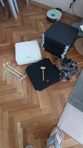 ACXIN Doe-het-zelf garderobekast, plastic garderobe, draagbare opvouwbare garderobekast met deuren (16-delige kast met 2 kledingroedes) Klantenfoto 3