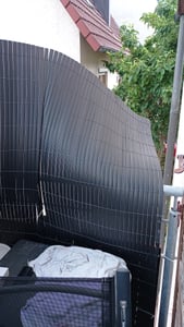 LZQ 180x300cm Sichtschutzmatte PVC Bambus Sichtschutz Garten Sichtschutzzaun Balkon Zaun Windschutz Balkonverkleidung, Bambus Kunden-Foto 6