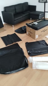 vidaXL Sessel Schwarz 60 cm Kunstleder Kunden-Foto 1