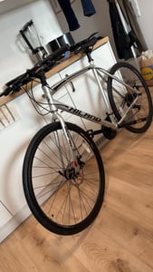 Hiland 28 Zoll Rennrad 700C Trekkingrad Aluminiumrahmen mit 24 Gang-Schaltung Scheibenbremse Racing Bike für Damen und Herren, Schwarz Kunden-Foto 1