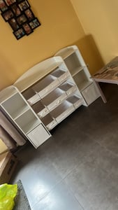 SONGMICS Dětská police se 4 otevřenými přihrádkami, dětská police, 9 středních a 2 bočních boxů, 30 x 143,8 x 104 cm, bílá Fotografie od zákazníka č. 1
