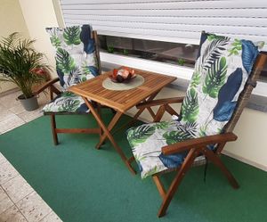 CASARIA Table d'appoint pliante bois acacia Photo du client 1