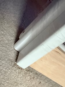 Baby-Delux Babybett Beistellbett Compact 100x50cm weiß Höhenverstellbar Beißschienen Matratze Kunden-Foto 3