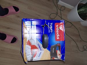 Zestaw mopów Vileda Turbo Easy Wring & Clean z wirówką elektryczną i pedałem nożnym, kolor szary Zdjęcie produktu od klienta nr 9