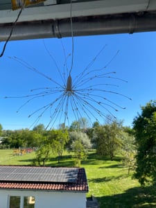 Feuerwerk Lichterkette 200 LED Starburst Licht 8 Lichtmodi Wasserdicht Innen Garten Weihnachten Deko, Warmweiß Kunden-Foto 1