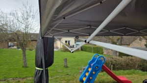 FCH Faltpavillon 2 x 2m Pavillon mit 4 Seitenwänden, Fenster, Festzelt mit UV-Schutz, mit 4 Seitenteilen, Gartenzelt, Festzelt Kunden-Foto 22