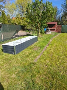 vidaXL Garten-Hochbeet Anthrazit 240 x 80 x 77 cm Verzinkter Stahl Kunden-Foto 2