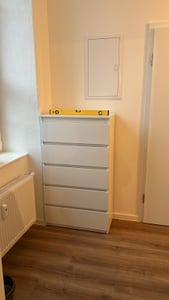 Kommode mit 3 Schubladen Sideboard weiß Anrichte holz Möbel Schubladenschrank Kunden-Foto 1