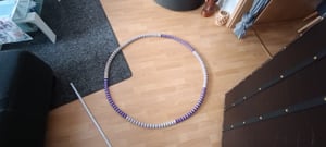 Metall Hoola Hoops 1,2kg Ø103cm gepolsterter Fitness Bauchtrainer Hula Hoop Hup Reifen 7 Segmente Kunden-Foto 1