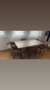 ML-Design sada 4 jedálenských stoličiek s podrúčkami a operadlami, hnedá, kuchynská stolička s poťahom z imitácie kože, čalúnená stolička s kovovými nohami Fotografia od zákazníka č. 1