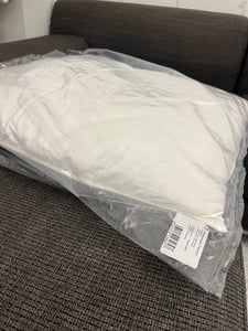 "premium-line" 2er Set Feder- & Daunenkissen 85% Federn 15% Daunen 45x45 - 500 g Füllkissen Bezug Baumwolle weiß / Innenkissen / Füllkissen / Kissenfüllung / kleine Sofakissen Kunden-Foto 2