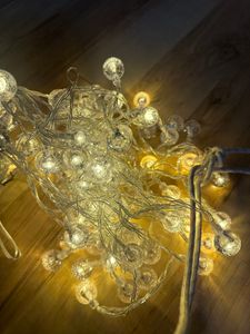 UISEBRT 20m 160 LED ciepłe białe kryształowe kule wróżki dekoracji wnętrz na Boże Narodzenie, festiwal, impreza, urodziny Zdjęcie produktu od klienta nr 3