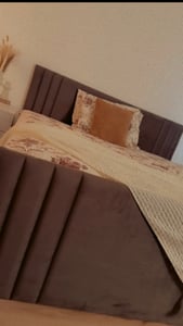 Masseno Boxspringbett KANES 180x200 cm Komplett-Set mit Bonell Matratze und Topper, Polsterbett mit Bettkästen -Braun, CASABLANCA 08 Kunden-Foto 1