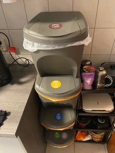 Afvalbakset, 4 stuks - steingrijs Klantenfoto 1