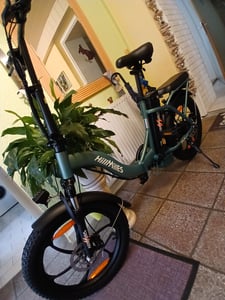 HillMiles E Bike, E-Bike Klapprad mit 36V 13Ah Akku bis zu 80-100km, 20 *3.0 Zoll, 7-Gang SHIMANO, 250W Motor & 25km/h MilePort 1 Kunden-Foto 5