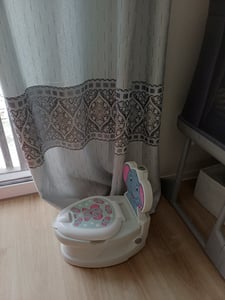 Pilsan Töpfchen Panda 07561 Toilettenpapierhalter, Musik, Licht, Klappdeckel weiß Kunden-Foto 1