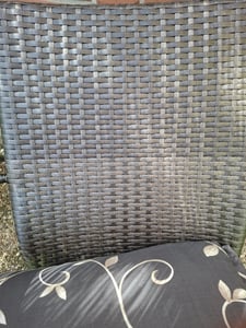 CASARIA Chaise de jardin en polyrotin noir Lot de 4 Photo du client 2