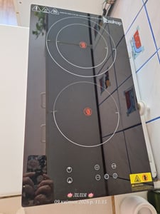 Kochplatte Elektroherd Doppel Keramikplatte mit Glaskeramik Tragbar Keramikplatte Kochfeld Keramikplatte Herdplatte Kochplatte Elektrokochfeld 3000W Kunden-Foto 1