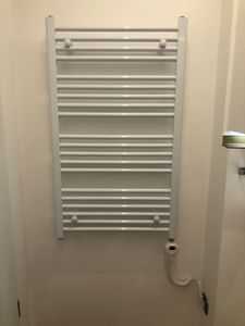Heilmetz Heizkörper Badheizkörper Elektrisch Weiß 120x40cm Handtuchtrockner Handtuchwärmer Elektrisch Kunden-Foto 1