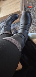 Rieker Damen Stiefel Warmfutter Kordel Winterstiefel Raffung Strick Z4755, Größe:40 EU, Farbe:Schwarz Kunden-Foto 1