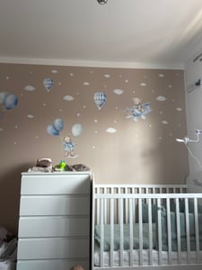 Muralo Aufkleber für Kinderzimmer Ballons Wolken Sterne Wandtattoo Wandsticker 60x30cm Kunden-Foto 1