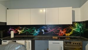 Küchenrückwand Folie selbstklebend BETON II 260 x 60 cm - Klebefolie - Dekofolie - Spritzschutz für Küche - Kunden-Foto 4