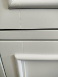 Merax Badezimmerschrank Vitrinen, Hochschrank mit 3 Schubladen, Türschrank, offenen Fächern, Stehend Vitrinenschrank, 40x30x172cm, Holzoptik, Natur Kunden-Foto 2