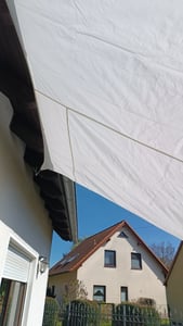Wasserabweisendes Sonnensegel UV Schutz Testnote 1.4 viele Farben Orange 5x7 m Kunden-Foto 4