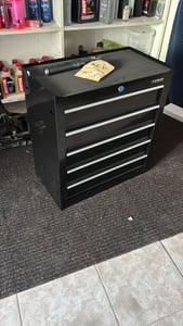 AREBOS® Carrello da officina rosso | 5 scomparti, cassetti robusti e chiudibili a chiave Foto del cliente 9