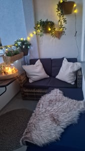 tectake® Rattan Lounge Korfu - UV-beständig, wasserabweisend, große Kissen, Grau Kunden-Foto 2