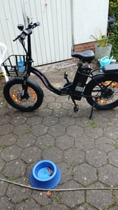 Runetic Ebike, Foldable e-bikes, 250W Motor, 36V 13Ah herausnehmbarer Akku, bis zu 100 km Reichweite, 25 km/h, 20" x 3,0" Breitreifen Kunden-Foto 9