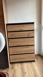 CDF Kommode Malwa M5 | Farbe: Anthrazit - Eiche Artisan | Schrank für Dokumente, Kleinigkeiten | Ideal für Wohnzimmer, Schlafzimmer, Kinderzimmer Kunden-Foto 1