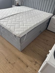 TRADA Adele Boxspringbett 180x200 Elektrisch verstellbar Taschenfederkern Doppelmatratze 9 Zonen Topper Bett mit Bettkasten Velour Stoff Beige Kunden-Foto 13